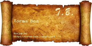 Torma Bea névjegykártya